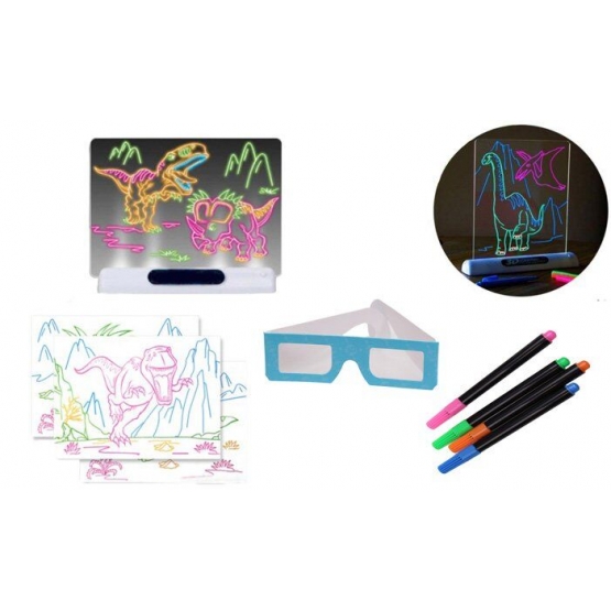 Magikus 3D rajztábla dinoszauruszok
