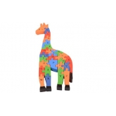 Vzdělávací drevené puzzle žirafa