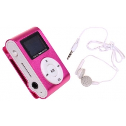Mini MP3 prehrávač s displejom ružový
