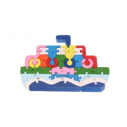 OKTATÓ FA PUZZLE HAJÓ