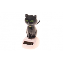 Szoláris táncoló dekoráció macska, fekete