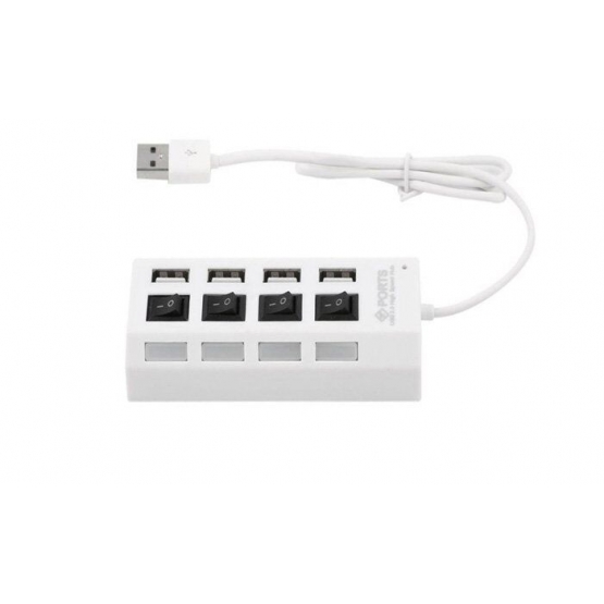 USB HUB 4 PORT FEHÉR