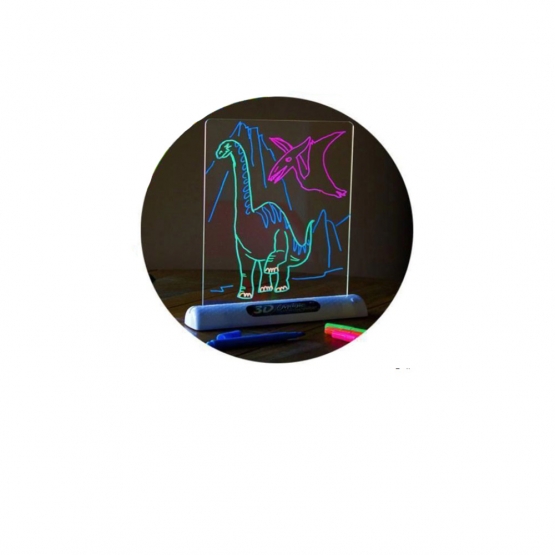 Magikus 3D grafikus tábla dinoszauruszok