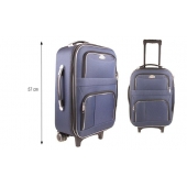 Szövet utazási bőrönd kék, var. 2