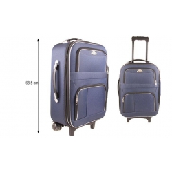 Szövet utazási bőrönd kék, var. 6