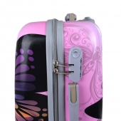 Kéményfalú bőrönd készlet (PINK BUTTERFLY)