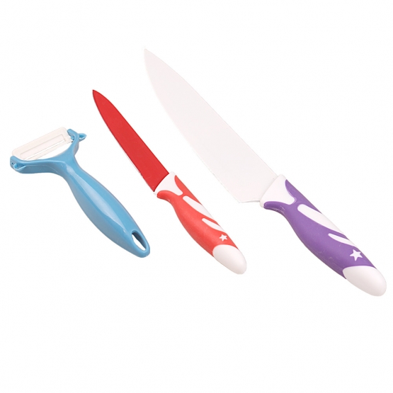 3 RÉSZES KÉSKÉSZLET SZÍNES