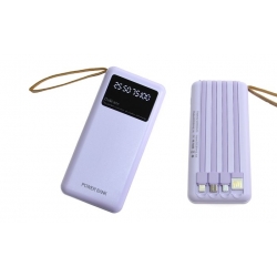 Powerbank 4 az 1-ben 20 000 mAh lila