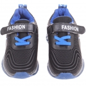 Világító gyerek tornacipő FASHION fekete-kék