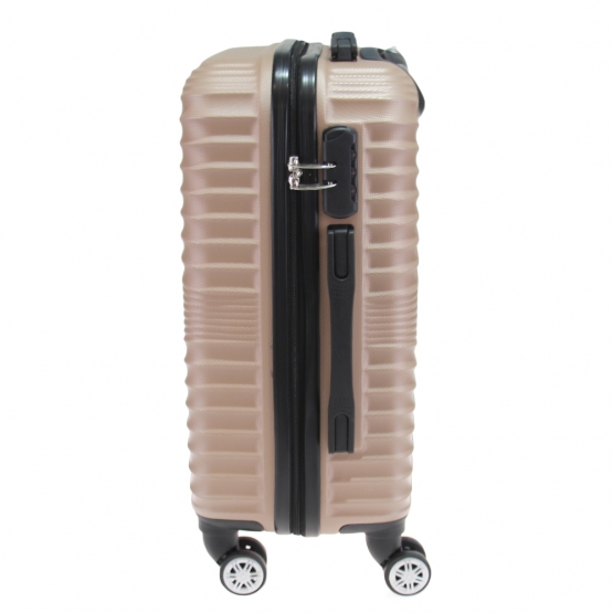 Kéményfalú bőrönd készlet LA1 bézs – 3 db