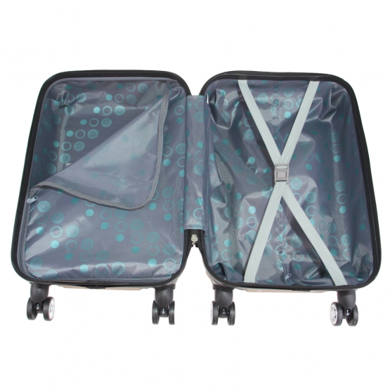 Kéményfalú bőrönd készlet LA1 bézs – 3 db