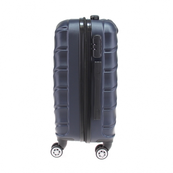 Kéményfalú bőrönd készlet LA3 sötétkék – 3 db