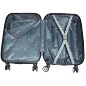 Kéményfalú bőrönd készlet LA3 szürke – 3 db