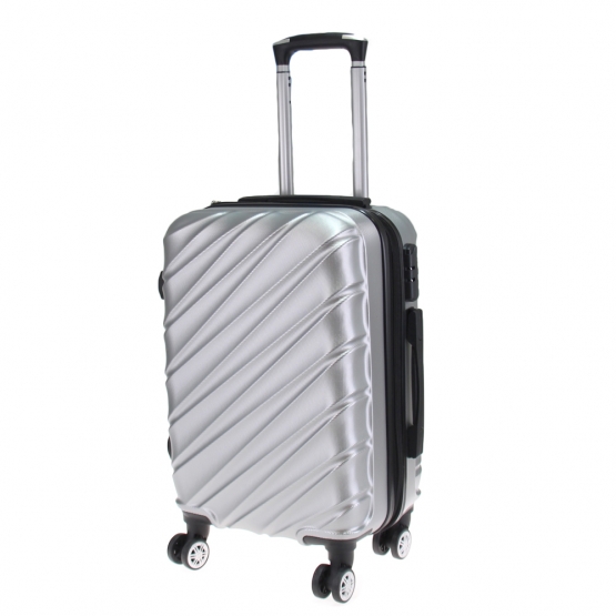 Kéményfalú bőrönd készlet LA3 szürke – 3 db