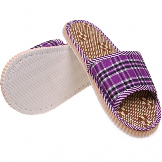 Nyitott orrú papucs kockás lila 38/39