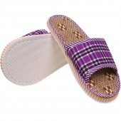 Nyitott orrú papucs kockás lila 38/39