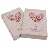 FOTÓALBUM 200 FÉNYKÉPHEZ  SZÍV, KRÉMSZÍNŰ