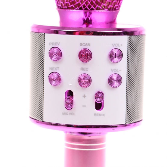 WS-858 Karaoké mikrofon Pink