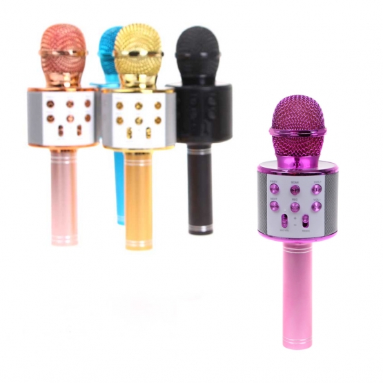 WS-858 Karaoké mikrofon Pink