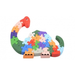 Oktató fa puzzle dinoszaurusz
