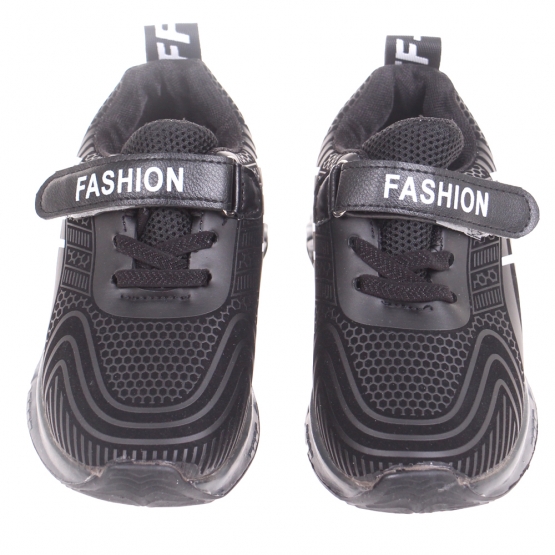Világító gyerek tornacipő FASHION fekete