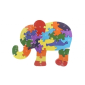 Oktató fa puzzle elefánt var.3