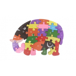 Oktató fa puzzle elefánt var.5
