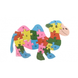 Oktató fa puzzle teve