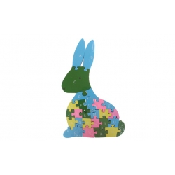 Oktató fa puzzle nyúl var.2