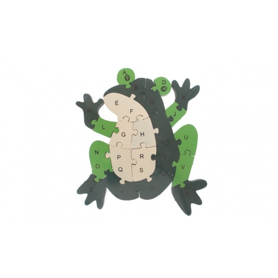 Oktató fa puzzle béka