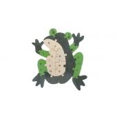 Oktató fa puzzle béka