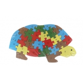 Oktató fa puzzle teknősbéka