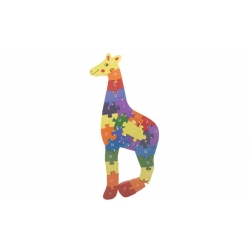 Oktató fa puzzle zsiráf var.5