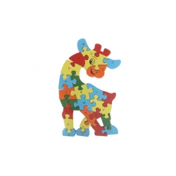 Oktató fa puzzle zsiráf var.6