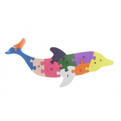 Oktató fa puzzle delfin