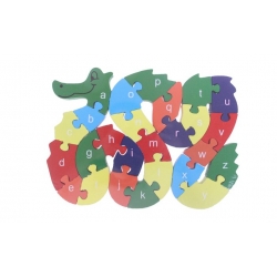 Oktató fa puzzle kígyó var.3