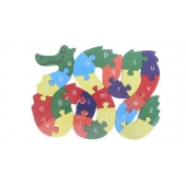 Oktató fa puzzle kígyó var.3