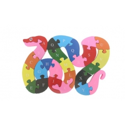 Oktató fa puzzle kígyó var.1
