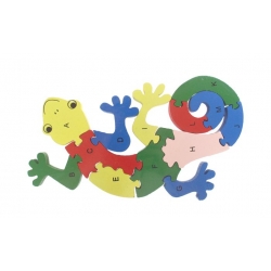 Oktató fa puzzle gyík