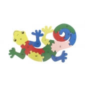 Oktató fa puzzle gyík