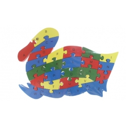 Oktató fa puzzle kacsa