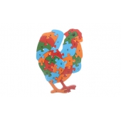 Oktató fa puzzle kakas