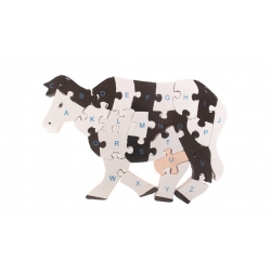 Oktató fa puzzle tehén var.1
