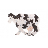 Oktató fa puzzle tehén var.1