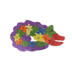 Oktató fa puzzle krokodil var.2