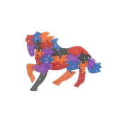 Oktató fa puzzle ló var.1