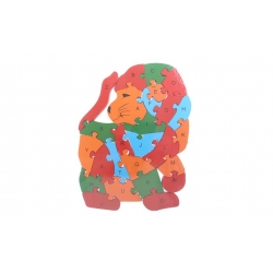 Oktató fa puzzle oroszlán var.1