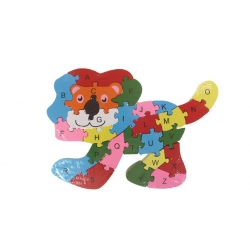 Oktató fa puzzle oroszlán var.3