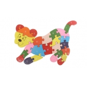 Oktató fa puzzle oroszlánkölyök