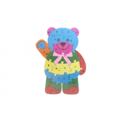 Oktató fa puzzle maci